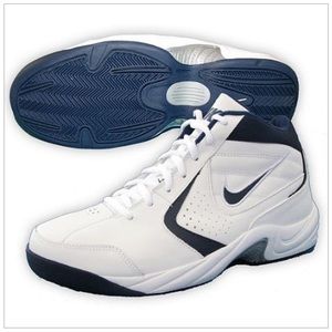 Nike The Overplay VI HighTop Basketball  Shoes Leather #315884-141 White Blue
